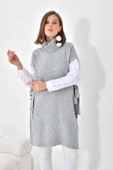 FTZ Women Kadın Gömlek Kol Tunik  Açık Gri 21-6059 thumbnail 1