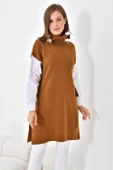Kadın Gömlek Kol Tunik Taba 21-6059 - 6