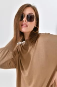 FTZ Women Kadın DÜz Basic Tunik  Beige 20678 thumbnail 6