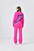 FTZ Women Kadın Sim Detaylı Pantolonlu Takım  Fuşya 20508 thumbnail 7