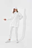 FTZ Women Kadın İki İp Deri Detaylı Takım  Ekru 30616 - 6