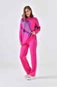 FTZ Women Kadın Sim Detaylı Pantolonlu Takım  Fuşya 20508 thumbnail 3