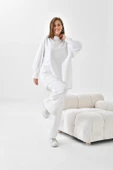 FTZ Women Kadın İki İp Deri Detaylı Takım  Ekru 30618 thumbnail 6