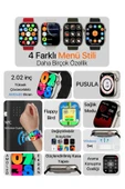 AbaTech İPHONE 7 - İPHONE 8 UYUMLU SMART WATCH HK9 PRO AMOLED EKRAN AKILLI SAAT thumbnail 5