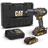 CAT DX11 18Volt/2.0Ah Li-ion Çift Akülü Kömürsüz Profesyonel Şarjlı Matkap - 1