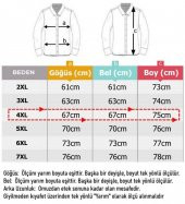 Hakiki Deri Büyük Beden Dolgulu Bomber Mont Siyah - 5