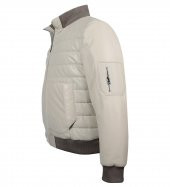 Hakiki Deri Büyük Beden Dolgulu Bomber Mont Taş - 6