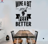 Oturma Odası, Ofis, Dükkan Duvar Sticker Şarap Alıntı İçecek Bar Restoran Çıkartmaları Benzersiz Hediyelik thumbnail 1