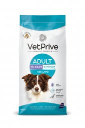 Vet Prive Orta ve İri Irk Yetişkin Köpek Maması Kuzu Etli 14 Kg - 1
