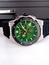 HNG1082.371 İç Fonksiyonları Aktif 10 Atm Anti Alerjik Silikon Kordonlu Erkek Kol Saati+Bileklik thumbnail 5