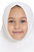 Krem Pratik Hazır Geçmeli Genç Tesettür Bone Sandy Kumaş Düz Hijab 2312_40 - 7
