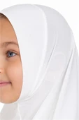 Krem Pratik Hazır Geçmeli Genç Tesettür Bone Sandy Kumaş Düz Hijab 2312_40 - 9