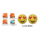 KALPLİ EMOJİ ŞEKİLLİ CEP SOBASI,EL ISITICI,2 ADET SICAK SU TORBASI PVC  9cm - 1