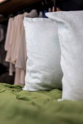 Soft Yeşil Kendinden Desenli 100 Pamuklu 2li Yastık Kılıfı 50x70 - 2