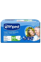 Canped Belbantlı Tekstil Yüzeyli Orta Boy (M) 30'lu Hasta Bezi - 1