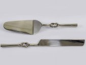 LAMEDOR KNOT 2 Lİ KEK SERVİS SETİ GÜMÜŞ RENK - 1