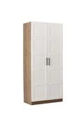 ÇAKIL MDF 2 Kapılı 2 Çekmeceli Gardrop Elbise Dolabı 80x53x216cm - 2