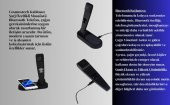 Cosmostech 2 in 1 Kablosuz Şarj Cihaz ve Standı, Kablosuz Şarj Özelliği Olan Tüm Cihazlar ile Uyumlu Masa Üstü Bluetooth Kablosuz Telefon - 4