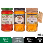 Balparmak Gurme Ballar Paketi 460 g X 3 (Kekik Balı, Yüksek Yayla Balı, Bingöl Balı) - 1