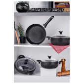 7 Parça Granit Tencere Seti Mastercook (18cm-22cm-26cm+26cm) DN 20007 CVS-BKLT-001SYH - 1