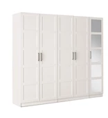 ÇAKIL MDF 5 Kapılı 2 Çekmeceli Gardrop Elbise Dolabı 200x53x216cm - 2