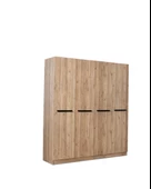 MERCAN MDF 4 Kapılı 2 Çekmeceli Gardrop Elbise Dolabı 160x53x216cm - 1