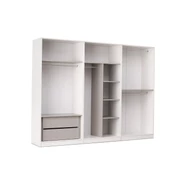 MERCAN MDF 6 Kapılı 2 Çekmeceli Gardrop Elbise Dolabı 240x53x216cm - 3