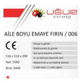 Uğur Aile Boyu Termostatlı Yuvarlak Tek Tepsili Emaye Davul Fırın 52 cm DD1151 - 2
