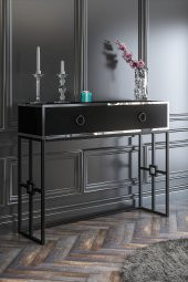 Givayo Mobilya Cassandra Dresuar Siyah Gümüş Bant Siyah Demir - 1