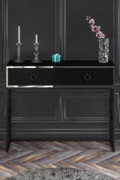 Givayo Mobilya Cassandra Dresuar Siyah Gümüş Bant Siyah Demir - 2