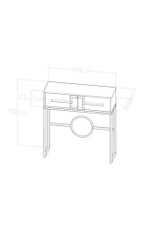 Givayo Mobilya GİVAYO İSABELLA DRESUAR 90 CM - 4