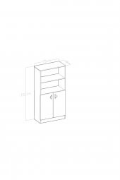 Givayo Mobilya Çırağan Antrasit Orion Kitaplık - 2