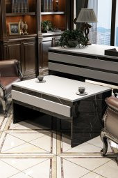 Givayo Mobilya Swan Ofis Sehpası Royal Beyaz - 1