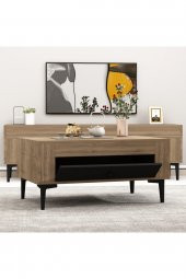 Givayo Mobilya Arch Orta Sehpa Ceviz Siyah - 2