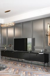 Givayo Mobilya Mety Tv Ünitesi 300 Cm Gümüş Siyah - 2