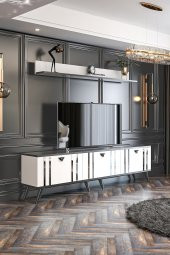 Givayo Mobilya Aldo Tv Ünitesi Beyaz - Antrasit - 1