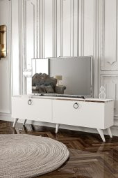 Givayo Mobilya Dawn Tv Ünitesi Duvara Monte - Ayaklı Kullanım 150 Cm Beyaz - 2
