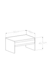 Givayo Mobilya Swan Ofis Sehpası Royal Beyaz - 3