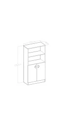 Givayo Mobilya Orion Ofis Kitaplık Siyah Beyaz - 4