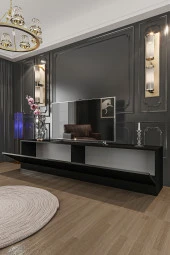 Givayo Mobilya River Tv Ünitesi Siyah 180 Cm - 3