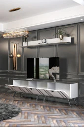 Givayo Mobilya Aldo Tv Ünitesi Beyaz - Antrasit - 4