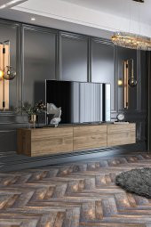 Givayo Mobilya Bodrum Tv Ünitesi Duvara Monte - Ayaklı Kullanım 180 Cm - 1