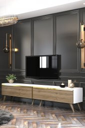 Givayo Mobilya Arges Tv Ünitesi Beyaz Ceviz 200 Cm - 2