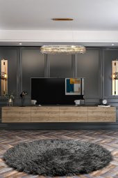 Givayo Mobilya Milan Tv Ünitesi Duvara Monte - Ayaklı Kullanım 240 Cm - 2