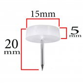 AletÇantam Çivili Poligrit Koltuk Ayağı Masa Sandalye Sehpa Koruyucu Ayak 20 Adet - 2