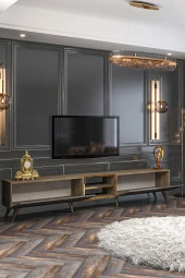 Givayo Mobilya Arwen Tv Ünitesi 235cm Ceviz Antrasit - 3
