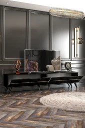 Givayo Mobilya Dakota Tv Ünitesi 207 Cm Siyah Gümüş - 3