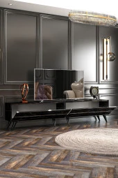 Givayo Mobilya Dakota Tv Ünitesi 207 Cm Siyah Royal Gümüş thumbnail 3