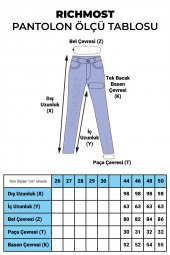 Paçaları Katlı ve Yüksek Belli Cepli Astarsız Dar Kalıp Kadın Kot Pantolon Koyu Mavi Denim Jean - 3