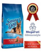 Smart Dog Biftekli Pirinçli Yetişkin Köpek Maması 1 Kg Açık Mama - 1